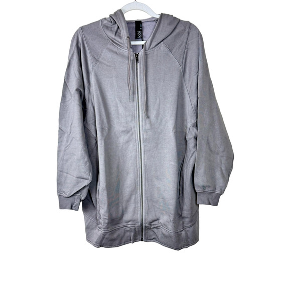 Bobi Gray Lead Rib Mix Zip Jacket NWT Size Small - Picture 2 of 9